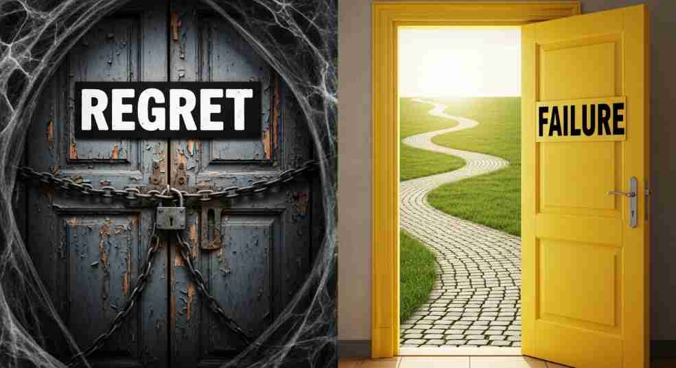 Fear of failure vs. fear of regret: Why not trying is worse than failing.