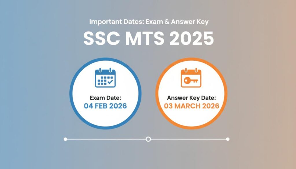 SSC MTS 2025 Exam and Answer Key Dates
